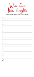 Write Down Your Thoughts