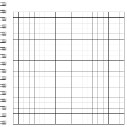 Left Bind - Grid Sheets - Spiral Bound Notebook/Journal | 6