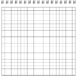 Top Bind - Grid Sheets - Spiral Bound Notebook/Journal | 6