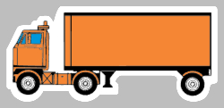 Magnet - Semi Truck Shape (4.125"x1.875") - Blank