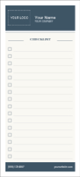 Custom 3.5" x 8" Notepad, Slate Band Checklist