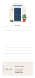 Custom 3.5" x 8" Notepad, Front Door Welcome