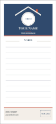 Custom 3.5" x 8" Notepad, Agent Photo Header