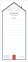 Custom 3.5" x 8" Notepad, Agent Photo House Frame