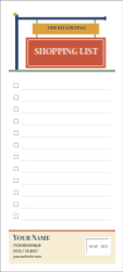 Custom 3.5" x 8" Notepad, Fresh Listing Shopping List