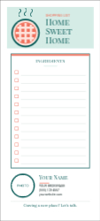 Custom 3.5" x 8" Notepad, Home Sweet Home Shopping List
