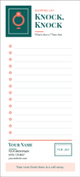 Custom 3.5" x 8" Notepad, Knock, Knock Shopping List