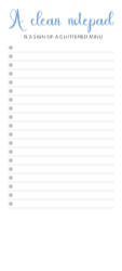 A Clean Notepad...