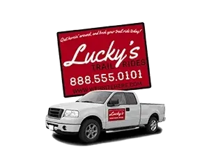 A variety of colorful promotional bottles displayed on a shelf.