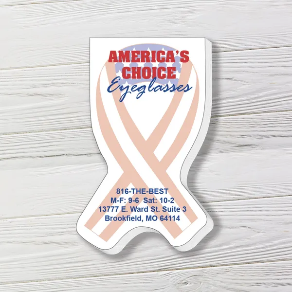 Awareness Ribbon Die-Cut Campaign Notepad - Made in USA