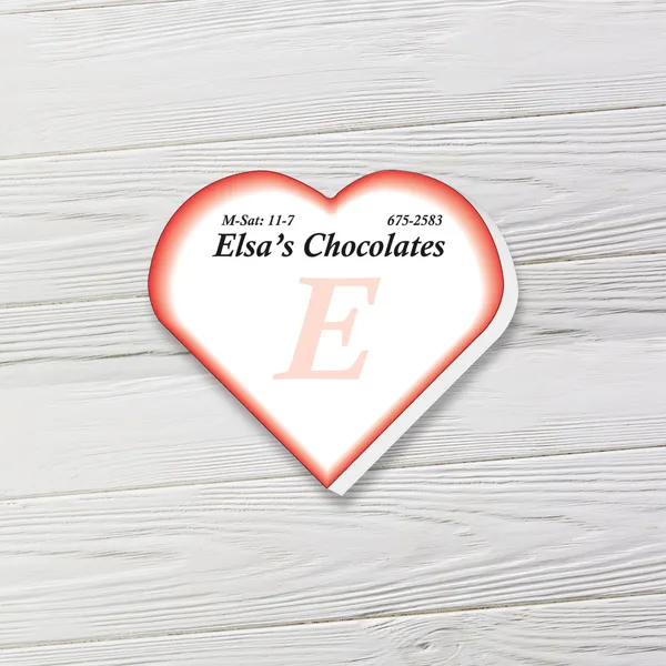 Die cut heart shaped custom notepad with red and white color scheme, 50 sheets