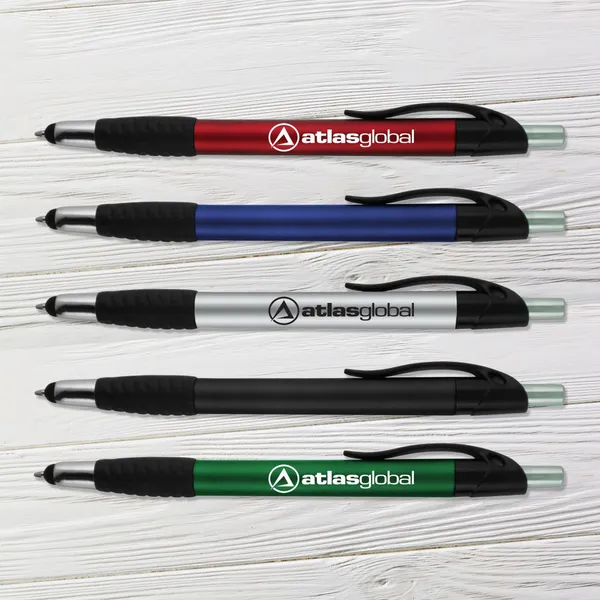 Sierra Grip Stylus pens in red, blue, silver, black and green promotional products