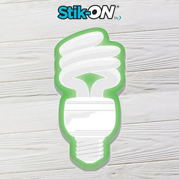 Stik-ON fluorescent green light bulb shaped adhesive notes custom notepad