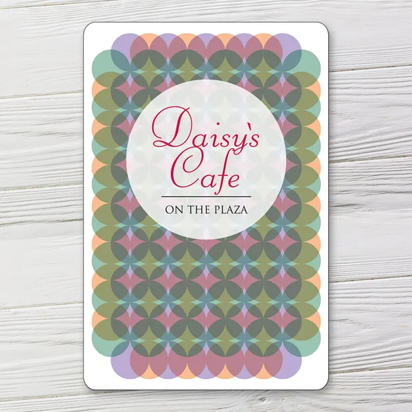 Magnet 4x6 custom notepad with colorful geometric pattern and cream circle center