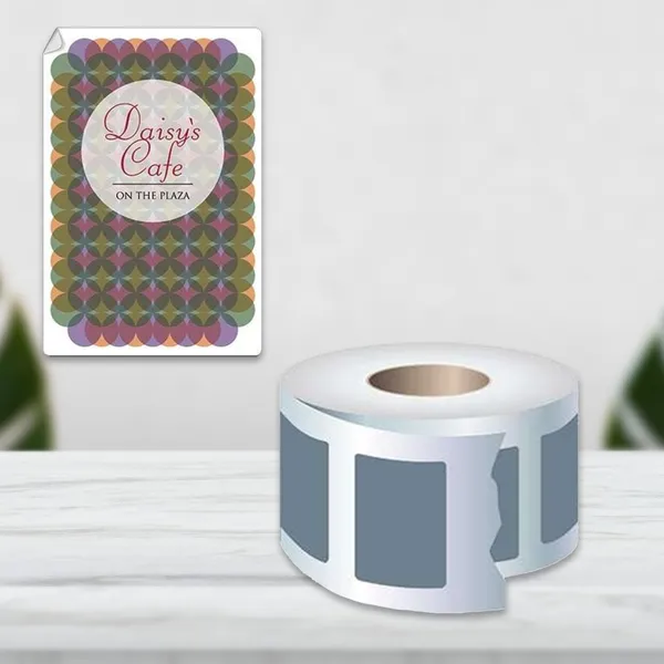 5"x4" Rectangle Shape Custom Notepad Roll with Colorful Geometric Pattern