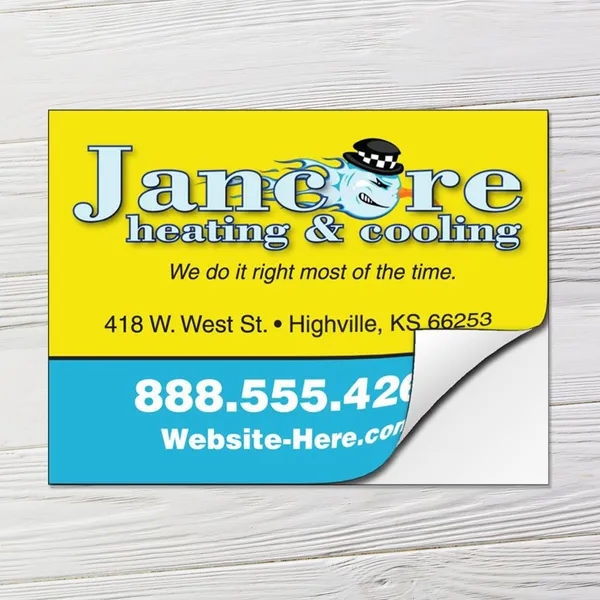 UV-Coated Vinyl Rectangle Custom Notepad 3.5x2.625 Yellow Blue White