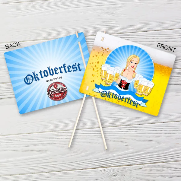 Flexible Plastic Flag - UV-Coated (1S) - 8.5x11 - 10 pt. Flexible plastic custom notepad flags, 8.5x11, blue and yellow, UV-coated promotional product