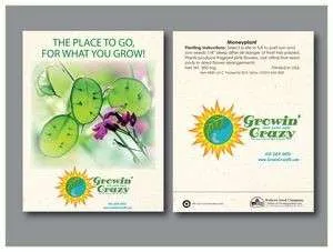 Moneyplant Seed Packet Moneyplant Seed Packet custom notepad with green cactus design and sun logo branding template