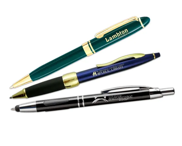 Custom metal line pens with logo for premium executive business gifting