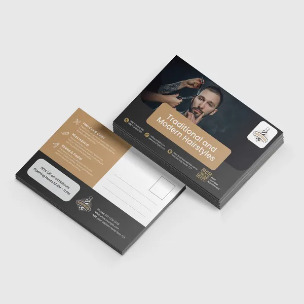Silk Postcards Silk Postcards custom notepad black and tan design stack display