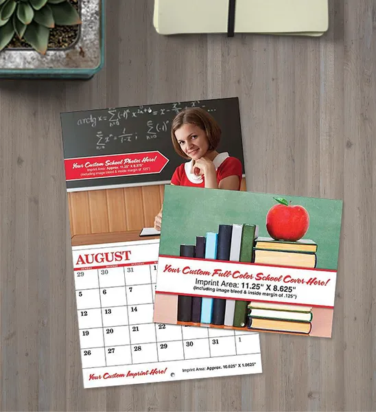 Custom wall calendars with full-color printing for business brand promotions