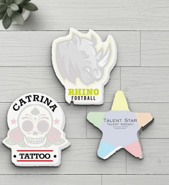 Custom die cut notepads in your unique shape for standout branded promotions