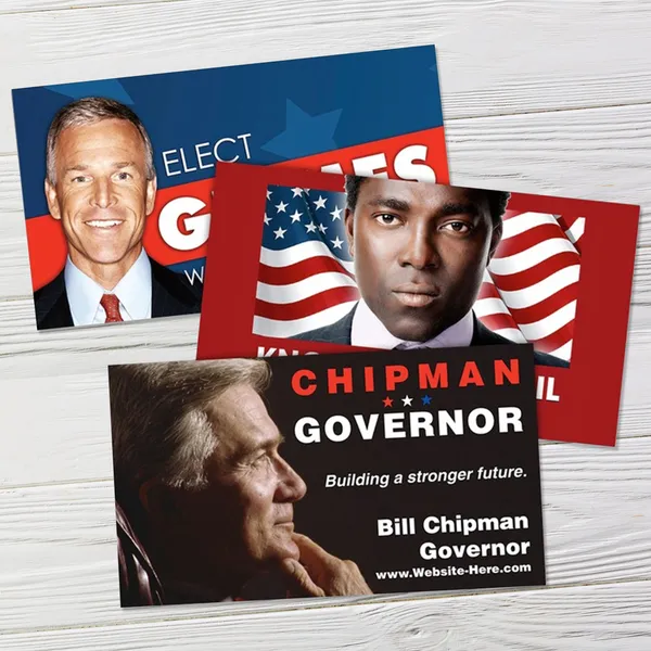 Political Business Card Magnet 3.5x2 Red White Blue Custom Promotional Product