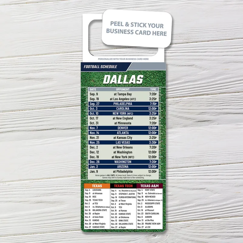 Pro Football Schedules - M.B.C. Sport 50