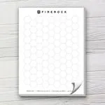 Custom Grid Graph Paper Pad, 8.5" x 11" Large Hex Pattern 3