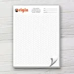 Custom Hex Pad, Grid Graph Paper Pad, 8.5" x 11" Small Hex Pattern 3