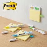 Custom Post-it flag, pen, and highlighter combo promotional set with branded sticky notes