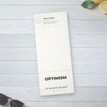 Inspirational Optimism notepad lifestyle