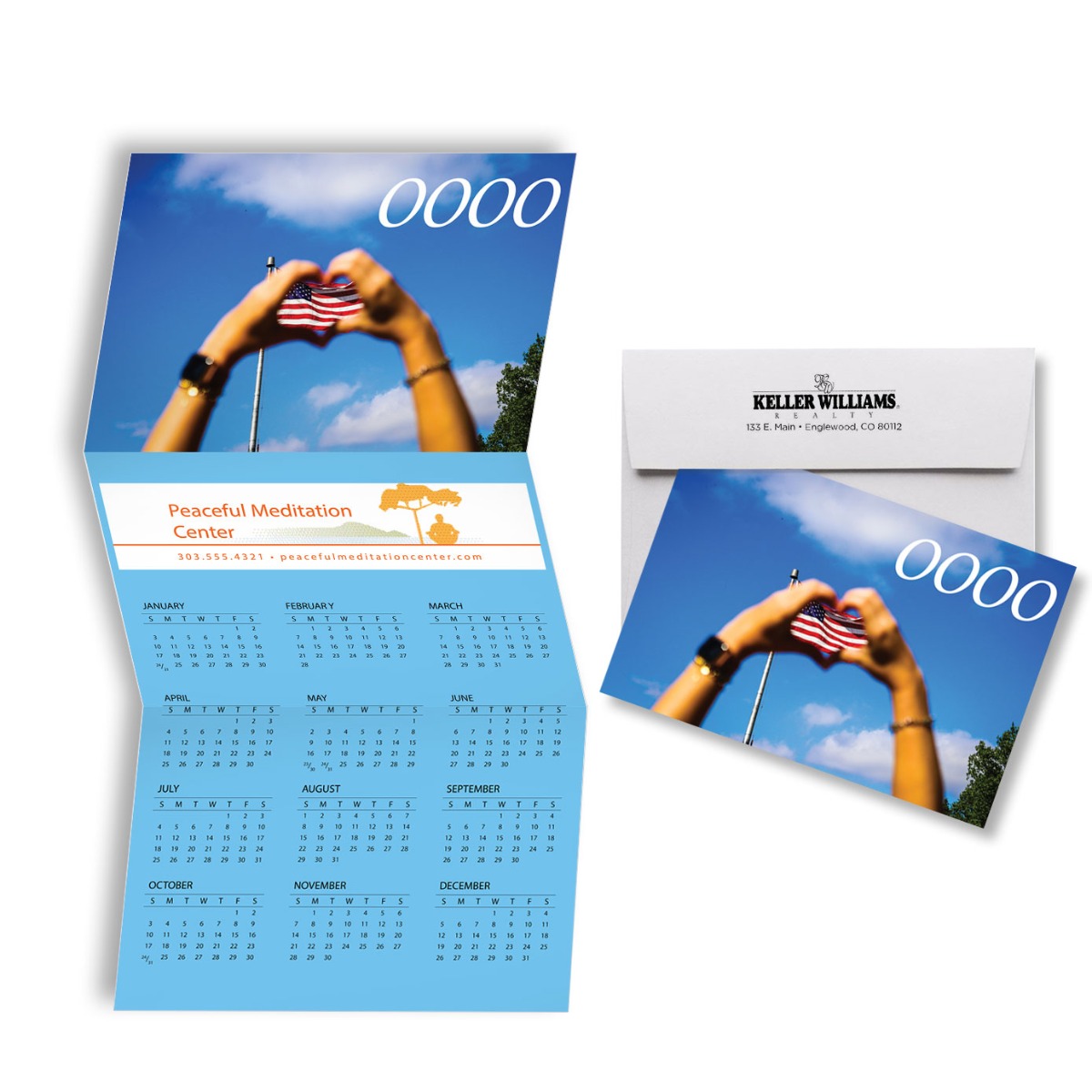 Z-Fold Calendar Card - USA2 | Captain Notepad