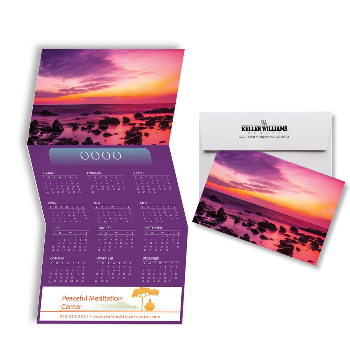 Z-Fold Calendar Card - Sunrise | Captain Notepad
