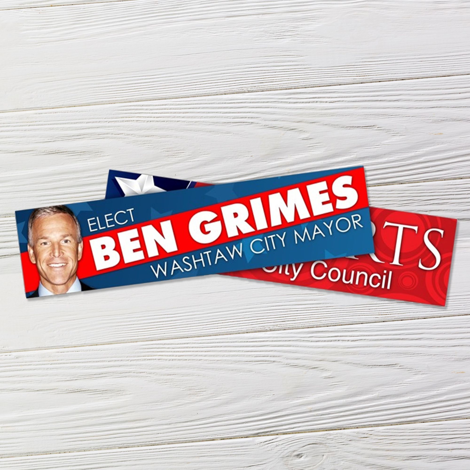 UV Coated Vinyl ‚10.5 x 2.625 Political Rectangle | Stickers &Labels ...