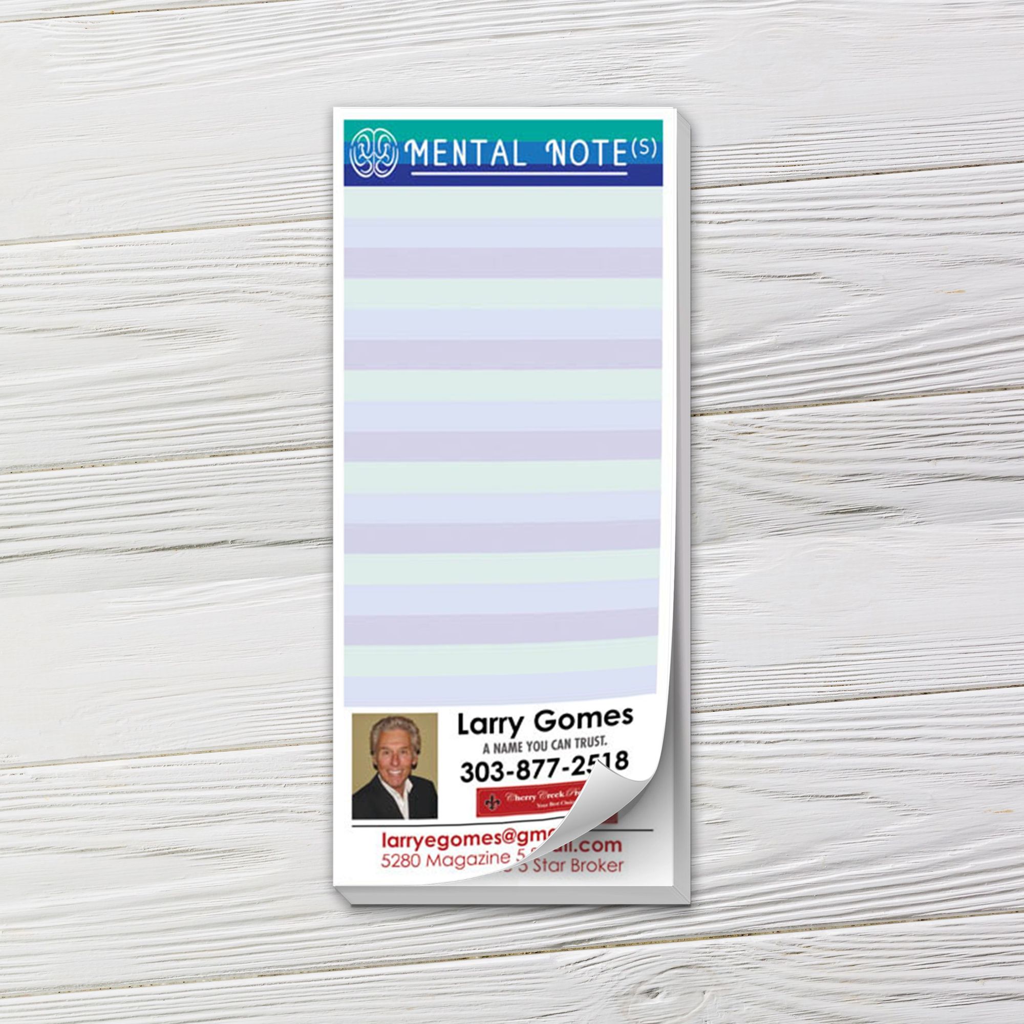 Custom Notepads | Mental Notes (Real Estate Theme Marketing Notepads ...