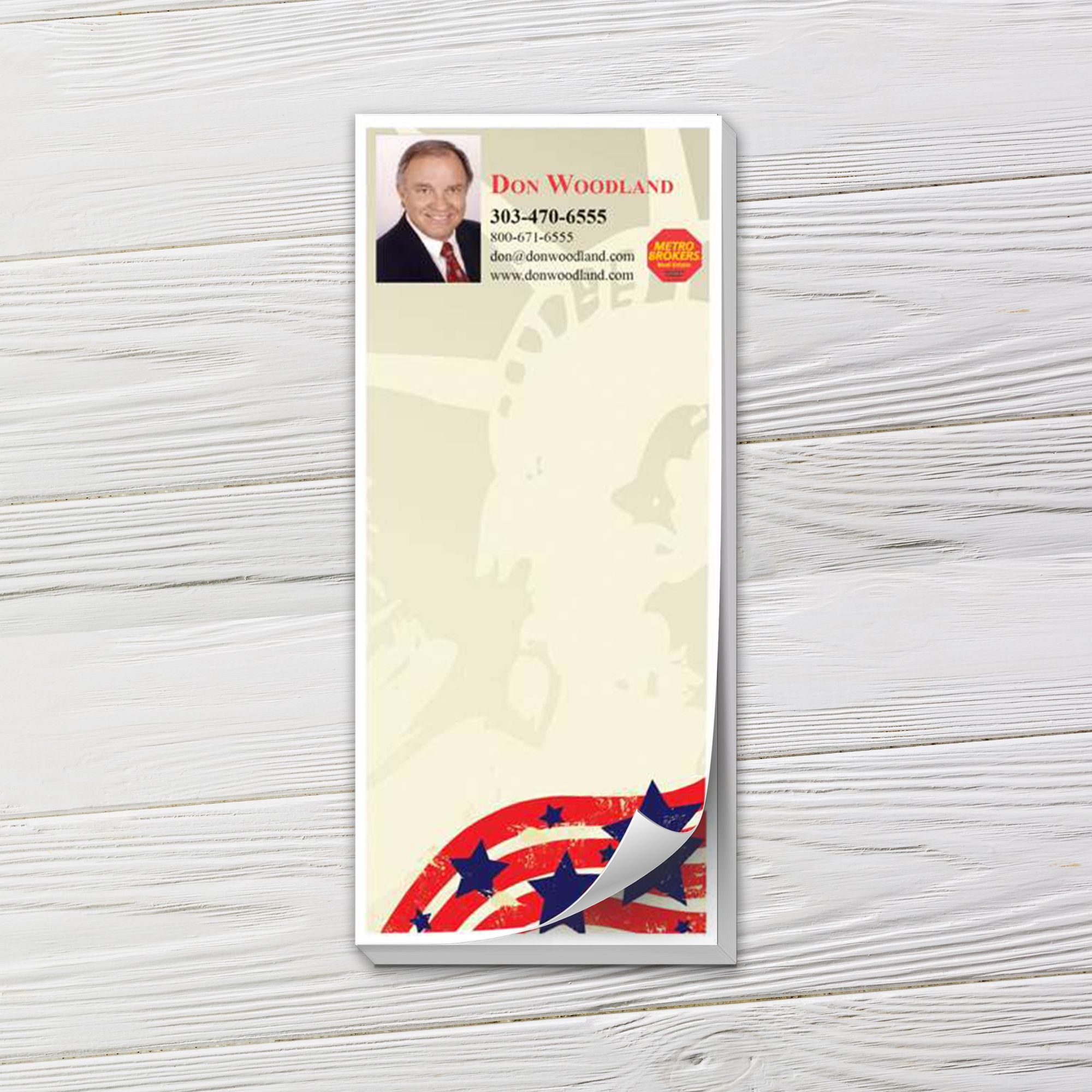 Custom Notepads | Statue of Liberty (Patriotic Theme) | Captain Notepad