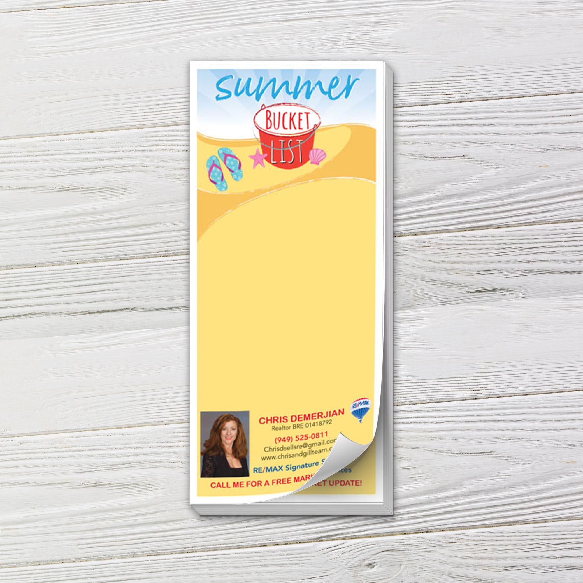 Custom Notepads | Summer Bucket List (Real Estate Theme Marketing ...