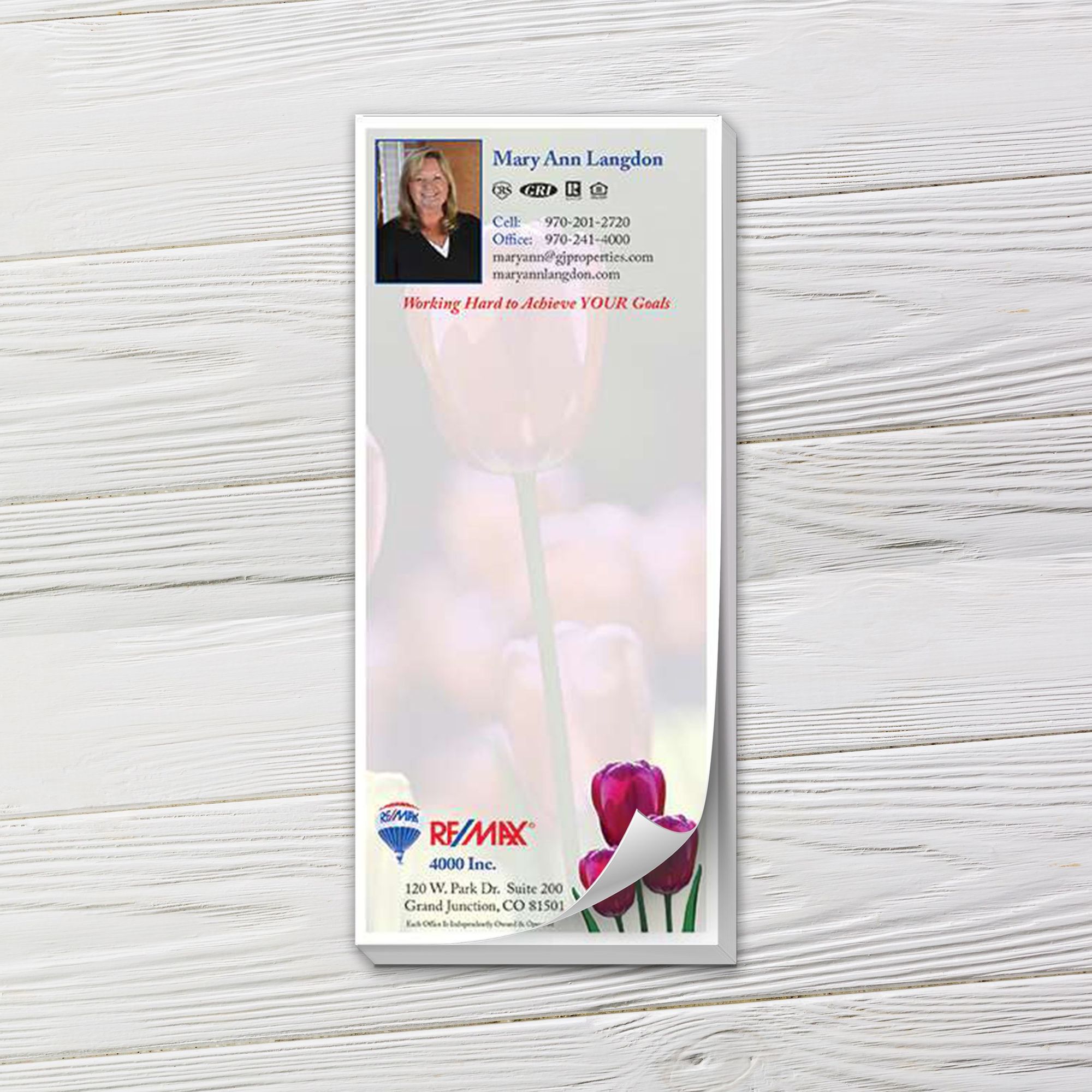 Full Color Custom Notepad | Tulips | Captain Notepad