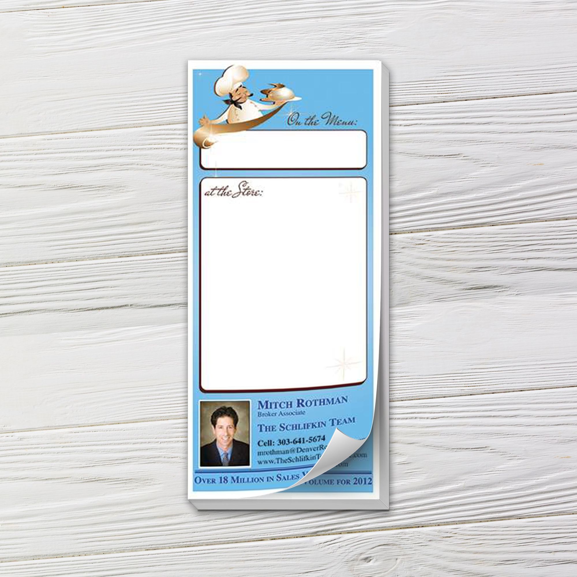 Custom Notepads | What's On The Menu (Real Estate Theme Marketing ...