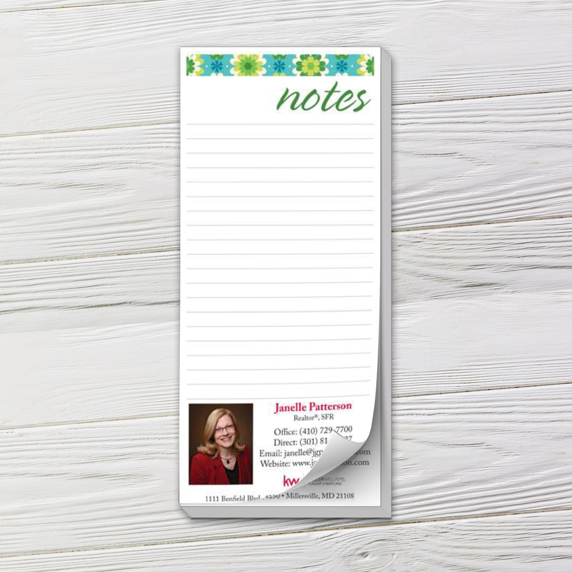 Personalized Memo Pads ‚Real Estate Theme, 25 Sheets | Captain Notepad