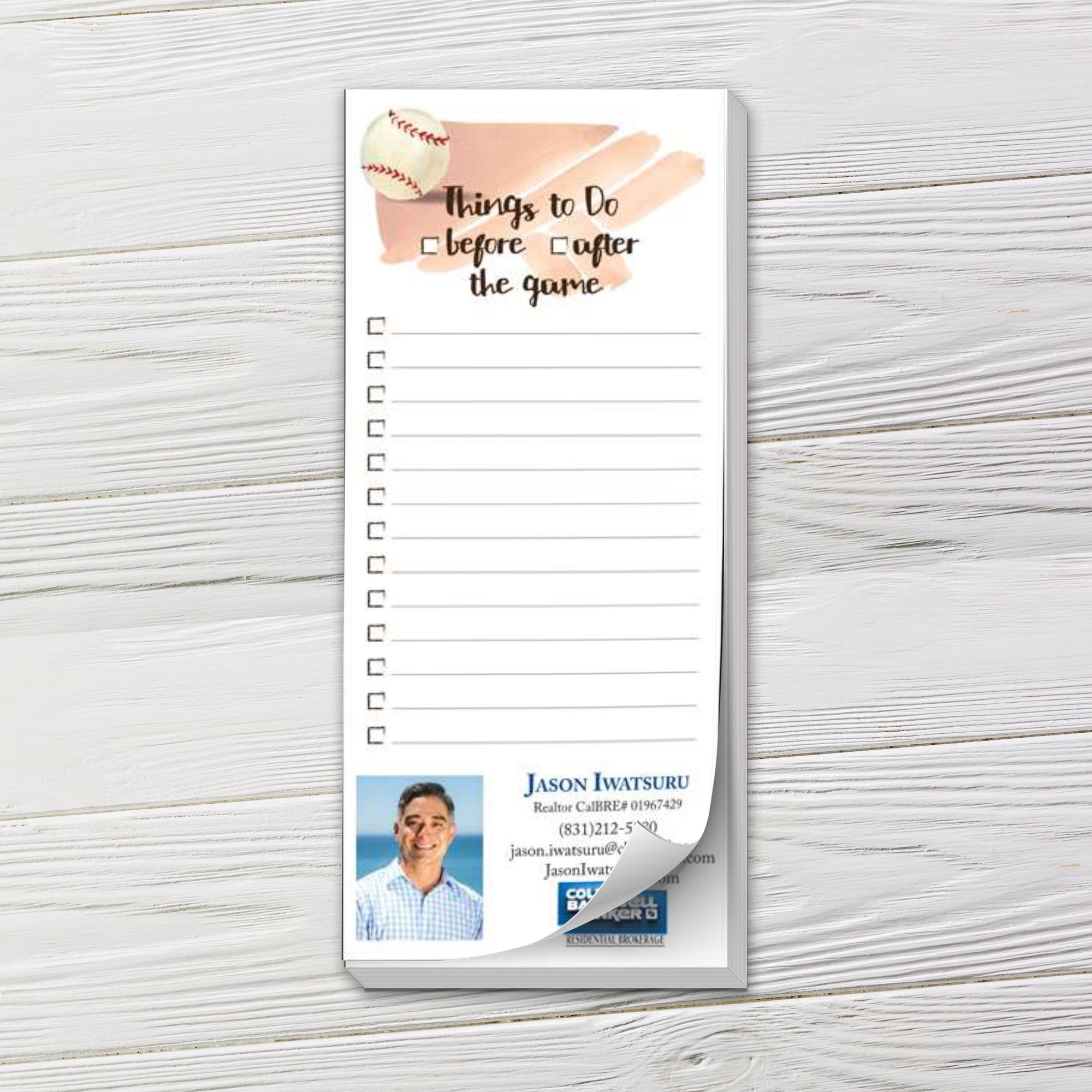 Custom Notepads | To Do List - Baseball (Grocery List Notepads and To ...