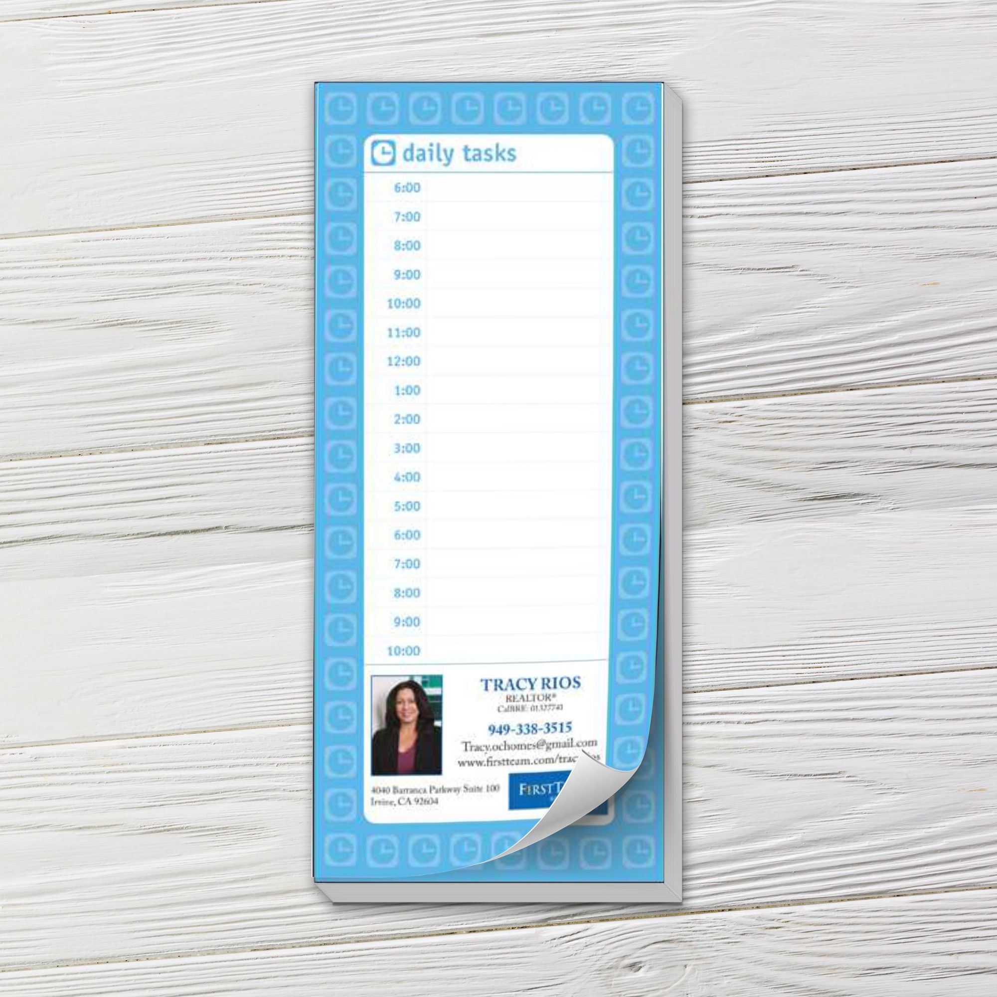 Daily Task List | Sky Blue (Daily Task List Pads) | Captain Notepad