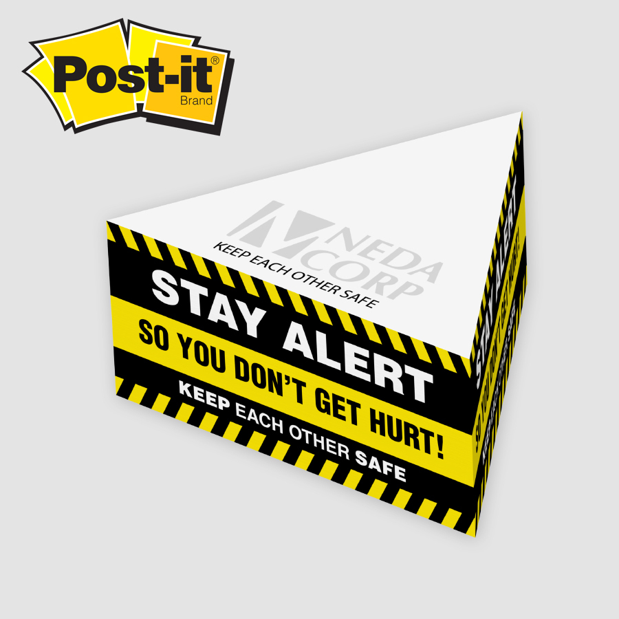 Post-it Custom Printed Notes Cube Triangle Half Cube (Memo Cube Pads ...