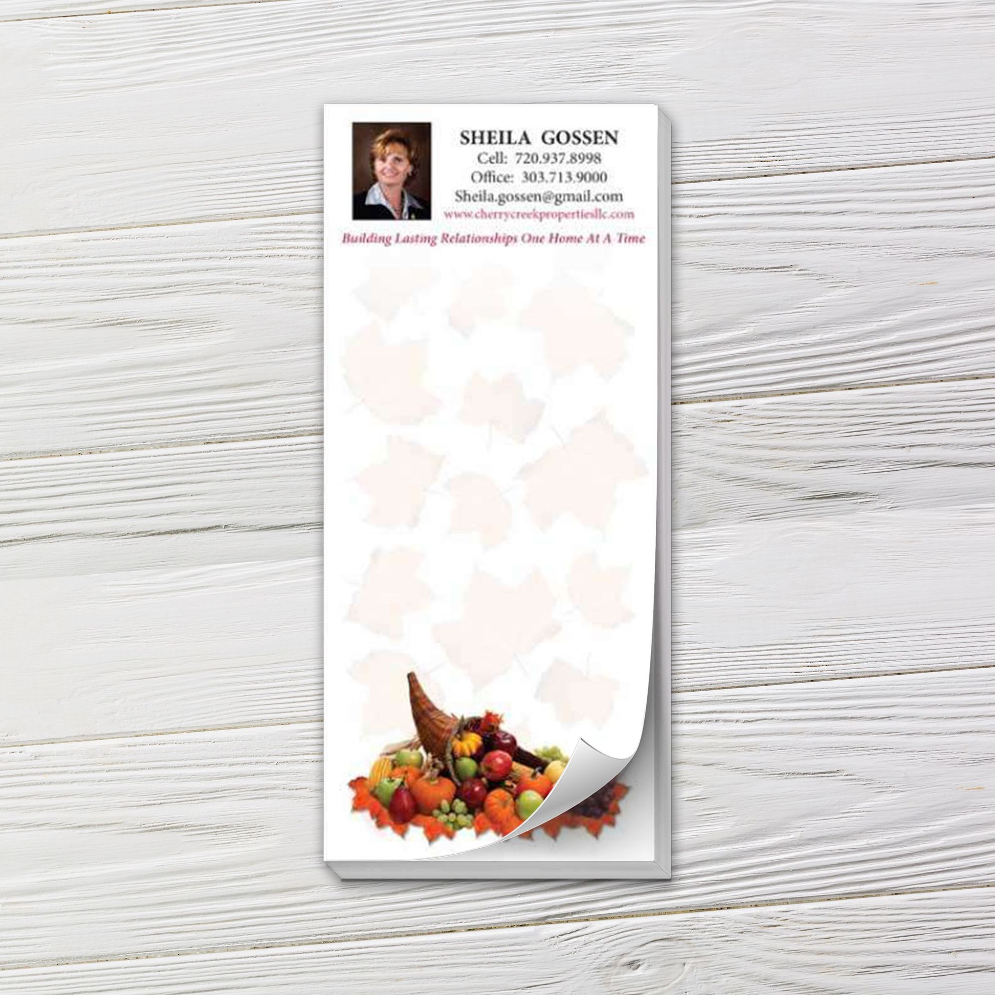 Autumn Notepads ‚ Cornucopia Design | Full Color Notepads | Captain Notepad