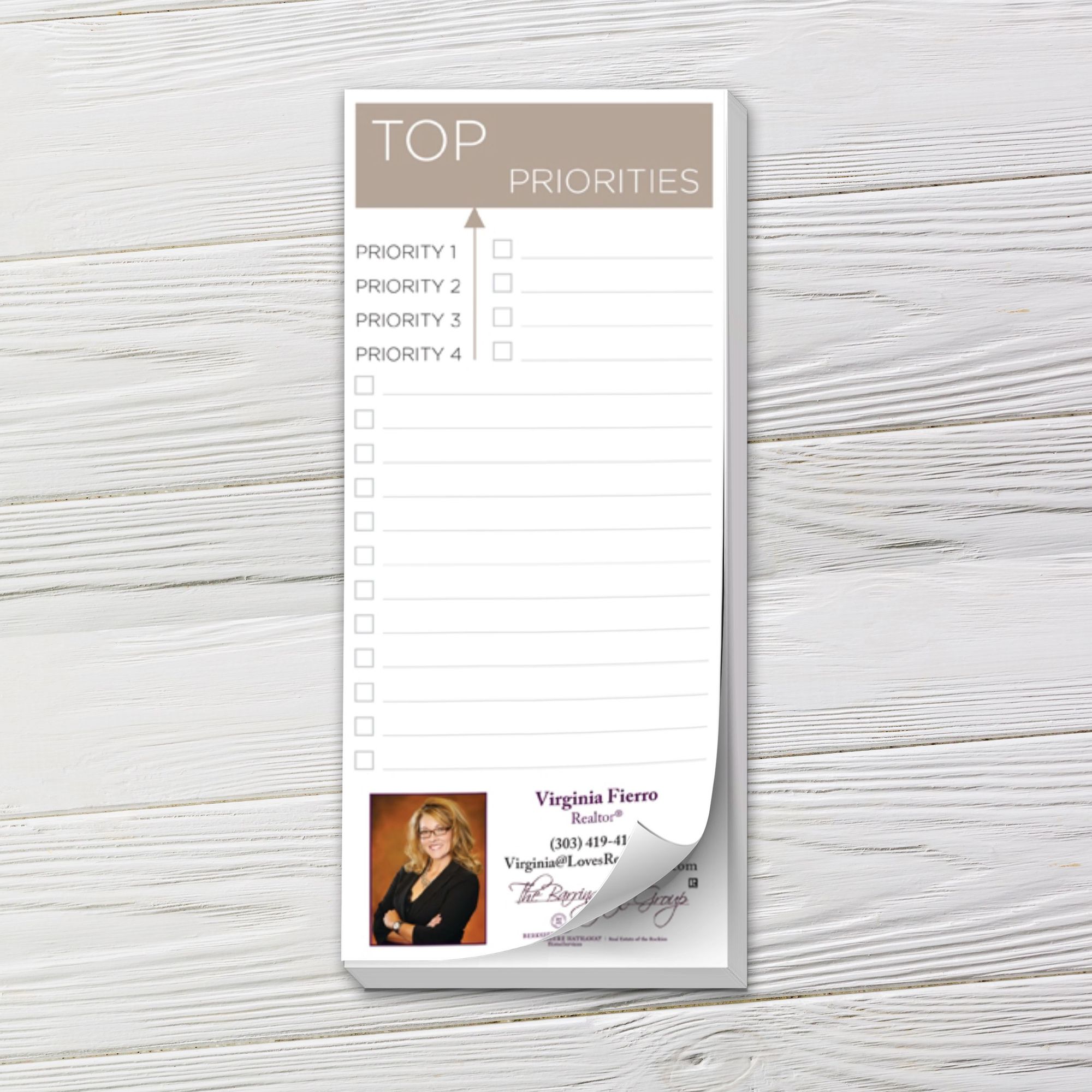 Full Color Notepads | Top Priorities | Captain Notepad