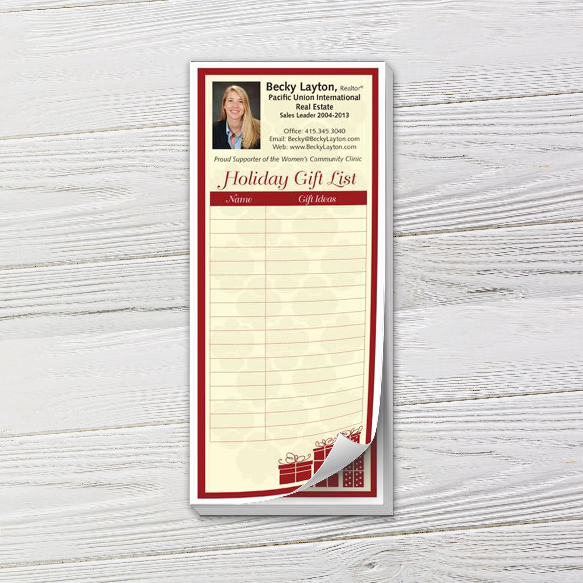 Custom Notepads | Gift List (Real Estate Theme Marketing Notepads ...