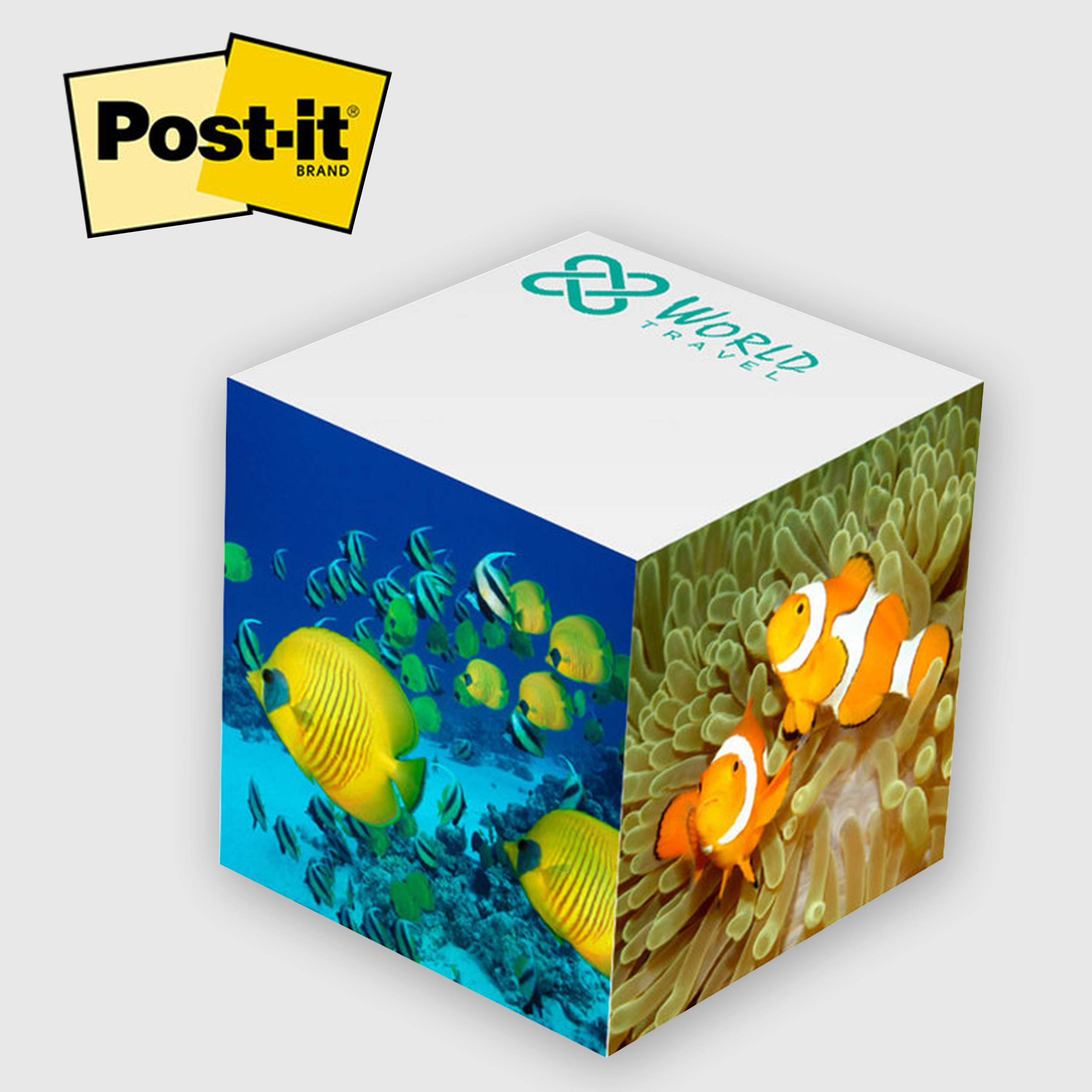 Post-it Custom Printed Notes Cube 3/8" x 3-3/8" x 3-3/8" (Memo Cube ...